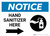 Notice: Hand Sanitizer Here Right Arrow with Icon Landscape - Wall Sign
