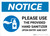 Notice: Please Use Provided Sanitizer Upon Entry and Exit with Icon Landscape - Wall Sign