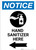 Notice: Hand Sanitizer Here Left Arrow with Icon Portrait - Wall Sign