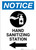 Notice: Hand Sanitizing Station Left Arrow with Icon Portrait - Wall Sign