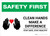 Safety First: Clean Hands Make A Difference with Icons Landscape - Wall Sign