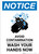 Notice: Avoid Contamination - Wash Your Hands Now Portrait - Wall Sign