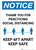 Notice: Thank You For Social Distancing - Keep 6ft Apart Portrait - Wall Sign