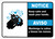 Notice: Keep Calm and Wash Your Hands Bilingual with Icon ANSI Landscape - Wall Sign