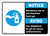 Notice: Mandatory Use Of Anti-Bacterial Hand Gel Bilingual With Icon ANSI Landscape - Wall Sign