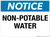 Notice: Non-Potable Water - Wall Sign