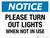 Notice: Please Turn Out Lights When Not in Use - Wall Sign