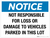 Notice: Not Responsible for Damage or Loss - Wall Sign