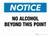 Notice: No Alcohol Beyond This Point - Wall Sign
