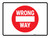 Wrong Way Icon - Floor Marking Sign