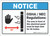 Notice: OSHA NEC Electrical Panel Regulations - Wall Sign