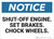 Notice: Shut off Engine Set Brakes Chock Wheels - Wall Sign