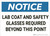 Notice: Lab Coat Safety Glasses Required - Wall Sign