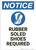 Notice: Rubber Soled Shoes Required - Wall Sign