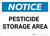 Notice: Pesticide Storage Area - Wall Sign