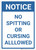 Notice: No Spitting Allowed - Wall Sign