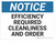 Notice: Housekeeping Efficiency Clean Order - Wall Sign