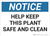 Notice: Housekeeping Plant Clean Safe - Wall Sign