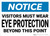 Notice: Visitors Must Wear Eye Protection - Wall Sign