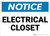 Notice: Electrical Closet - Wall Sign