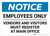 Notice: Employees Visitors Vendors Register - Wall Sign