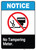 Notice: No Tampering Meter - Wall Sign