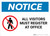 Notice: All Visitors Must Register At Office With Icon - Wall Sign