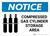 Notice: Compressed Gas Cylinder Storage Area with Icon - Wall Sign