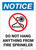 Notice: Do Not Hang Anything From Fire Sprinkler with Icon - Wall Sign