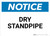 Notice: Dry Standpipe - Wall Sign