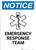 Notice: Emergency Response Team - Wall Sign