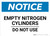 Notice: Empty Nitrogen Cylinders Do Not Use - Wall Sign