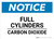 Notice: Full Cylinders Carbon Dioxide - Wall Sign