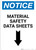 Notice: Material Safety Data Sheets Arrow Down Portrait - Wall Sign