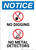 Notice: No Digging No Metal Detectors with Icons - Wall Sign
