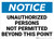 Notice: Admittance Unauthorized Persons Not Permitted Landscape - Wall Sign
