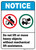 Notice: Do Not Lift Move Heavy Objects Lift Prohibition Icon Forklift Icon Portrait ANSI - Wall Sign