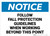 Notice: Follow Fall Protection Guidelines When Working Landscape - Wall Sign