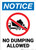 Notice: No Dumping Allowed Portrait With Icon - Wall Sign