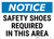 Notice: PPE Safety Shoes Required in This Area Landscape - Wall Sign