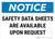 Notice: Safety Data Sheets Are Available Upon Request Landscape - Wall Sign