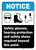 Notice: Safety Glasses Hearing Protection Shoes Required With Icons Portrait ANSI - Wall Sign