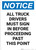 Notice: All Truck Drivers Sign In Before Proceeding Past This Point - Portrait Wall Sign