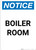 Notice: Boiler room - Portrait Wall Sign