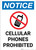 Notice: Cellular Phones Prohibited with Icon - Portrait Wall Sign
