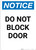 Notice: Do Not Block Door - Portrait Wall Sign
