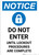 Notice: Do Not Enter Until Lockout Procedures Are Complete - Portrait Wall Sign