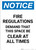 Notice: Emergency Fire Space Clear - Portrait Wall Sign