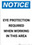 Notice: Eye Protection Required When Working in This Area - Portrait Wall Sign