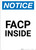 Notice: FACP Inside - Portrait Wall Sign